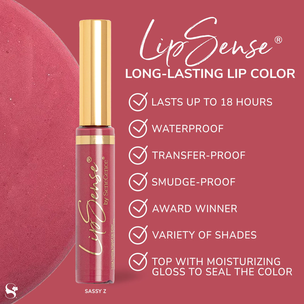 LipSense de SeneGence con acabado mate para un look elegante.