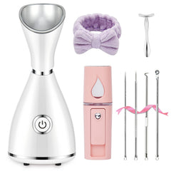 Seneryla facial steamer setup shows a sleek device ready for a deep cleanse and relaxed routine.