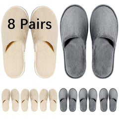 SENJUNSAFE 8-pairs guest slippers packaging, ideal for hotel welcome kits.