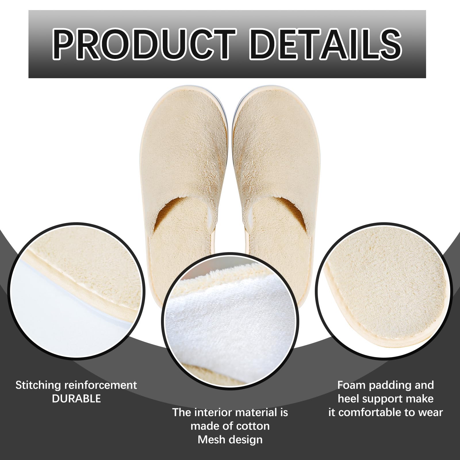 SENJUNSAFE crystal velvet upper on guest slippers, soft comfort.