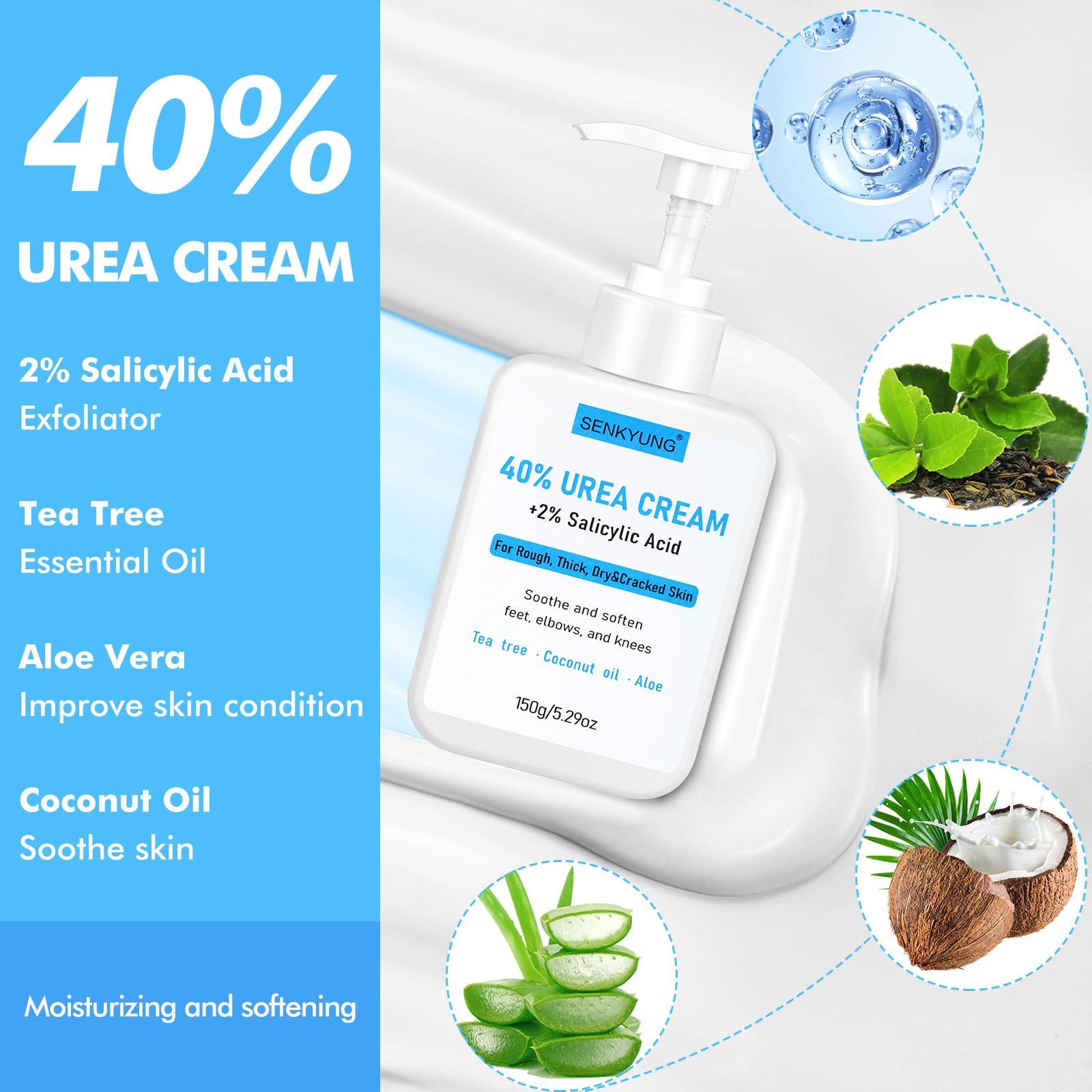 SENKYUNG foot cream with tea tree oil highlighting refreshing aroma and skin-soothing use
