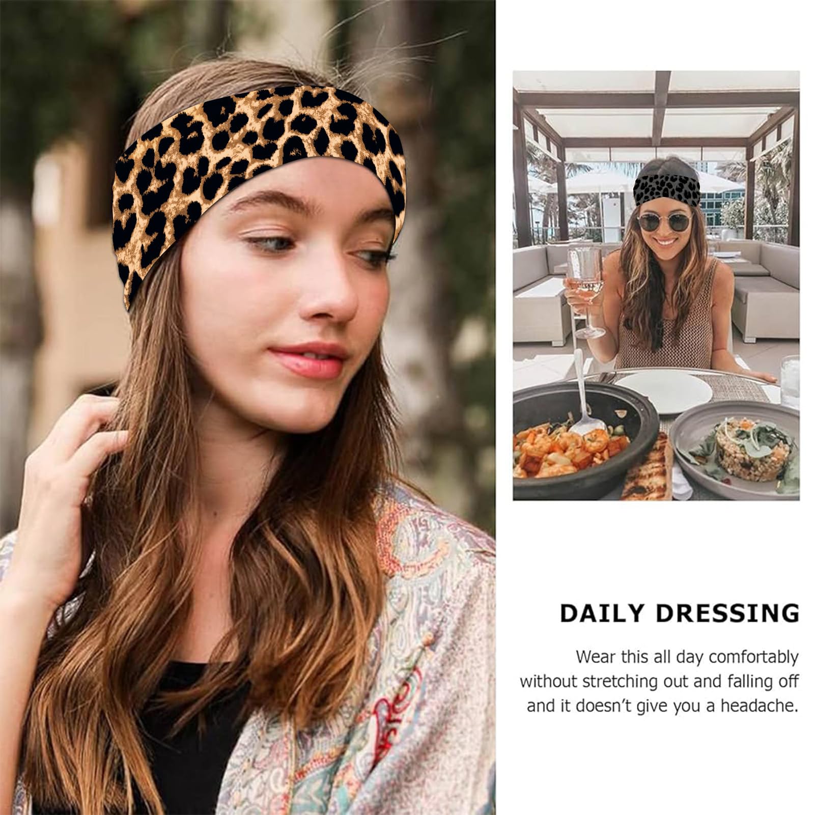 SENMAY headbands stretch to a comfortable one-size fit for most heads.