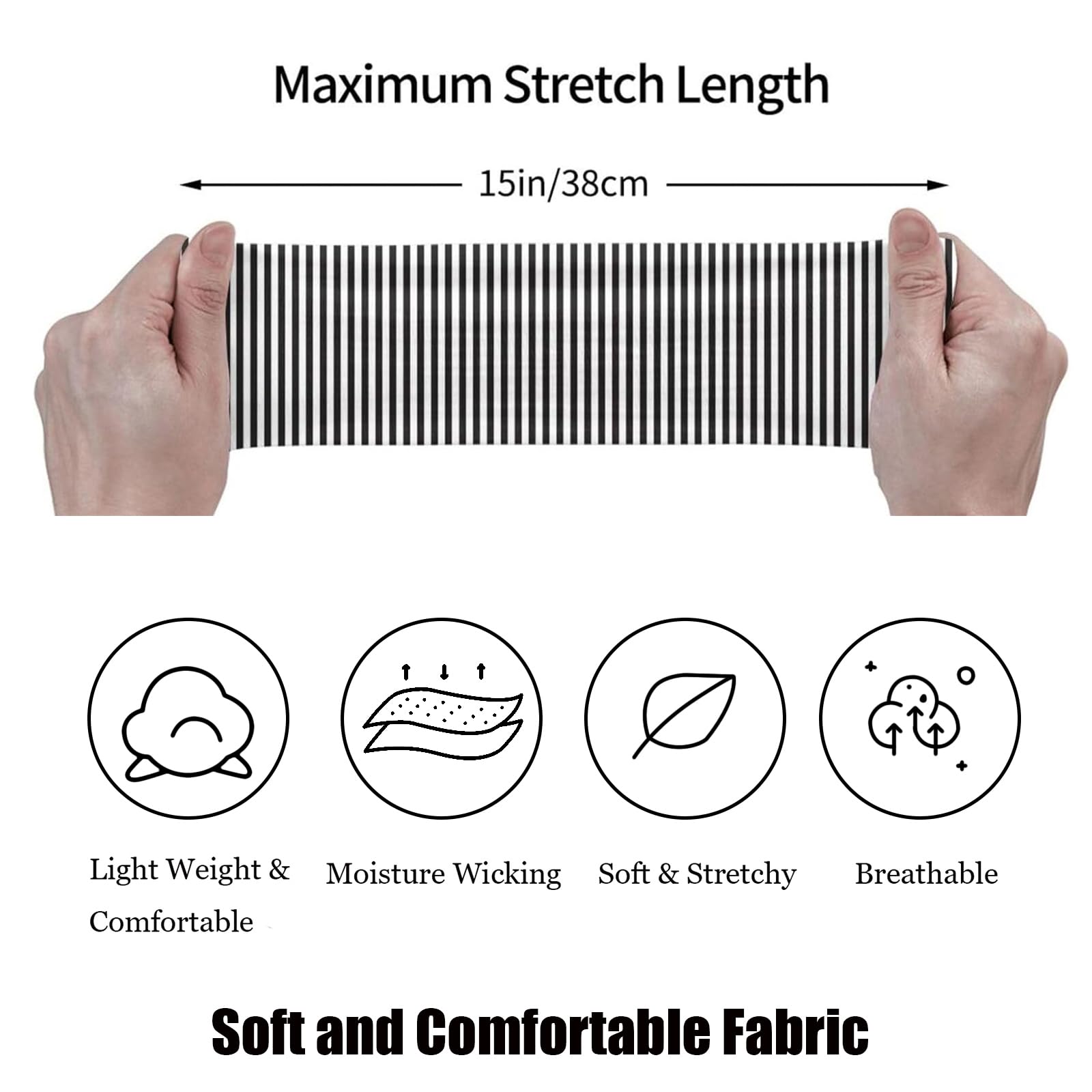 SENMAY women yoga headband in use during stretches and runs.