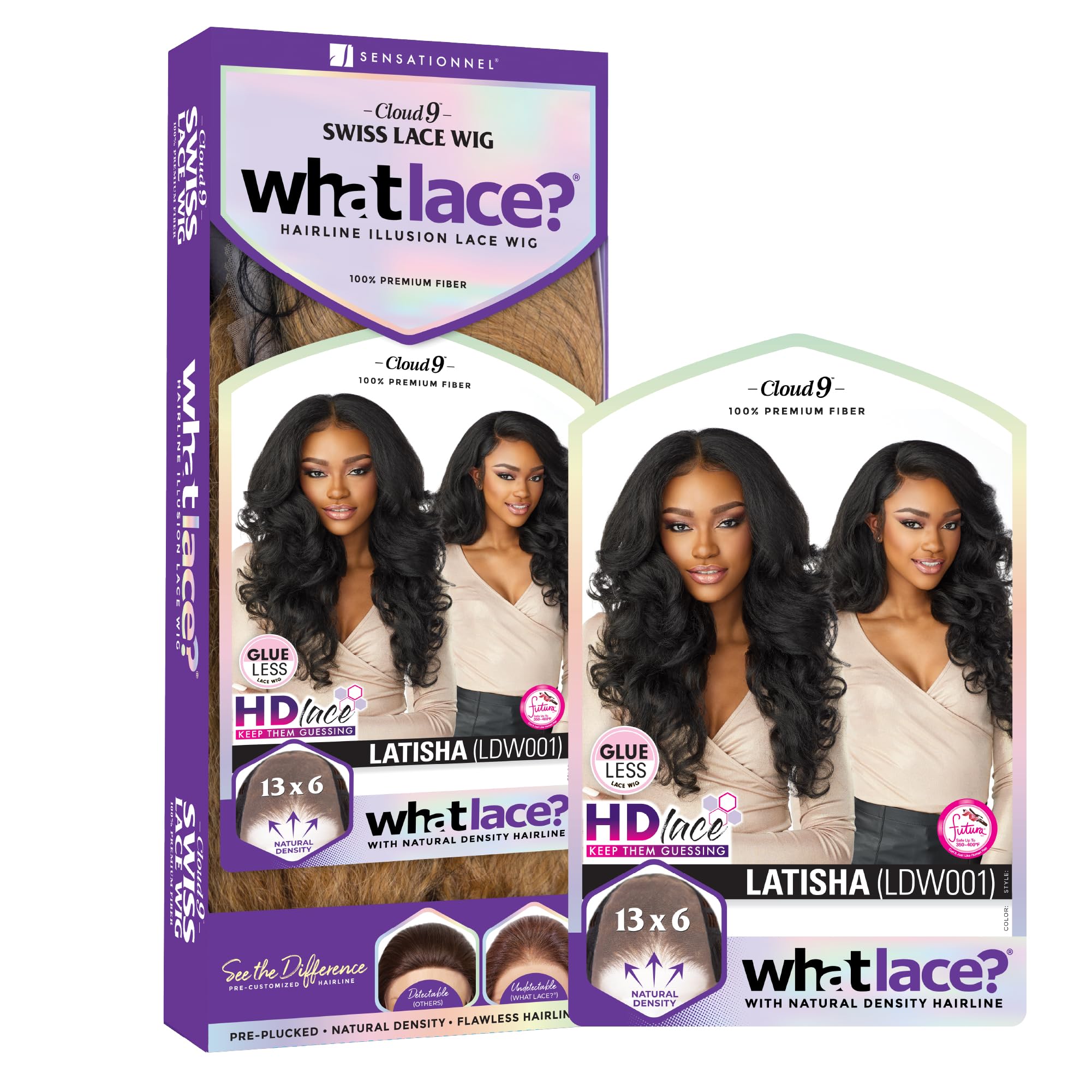 Sensationnel What Lace heat-safe synthetic hair holds style after styling.
