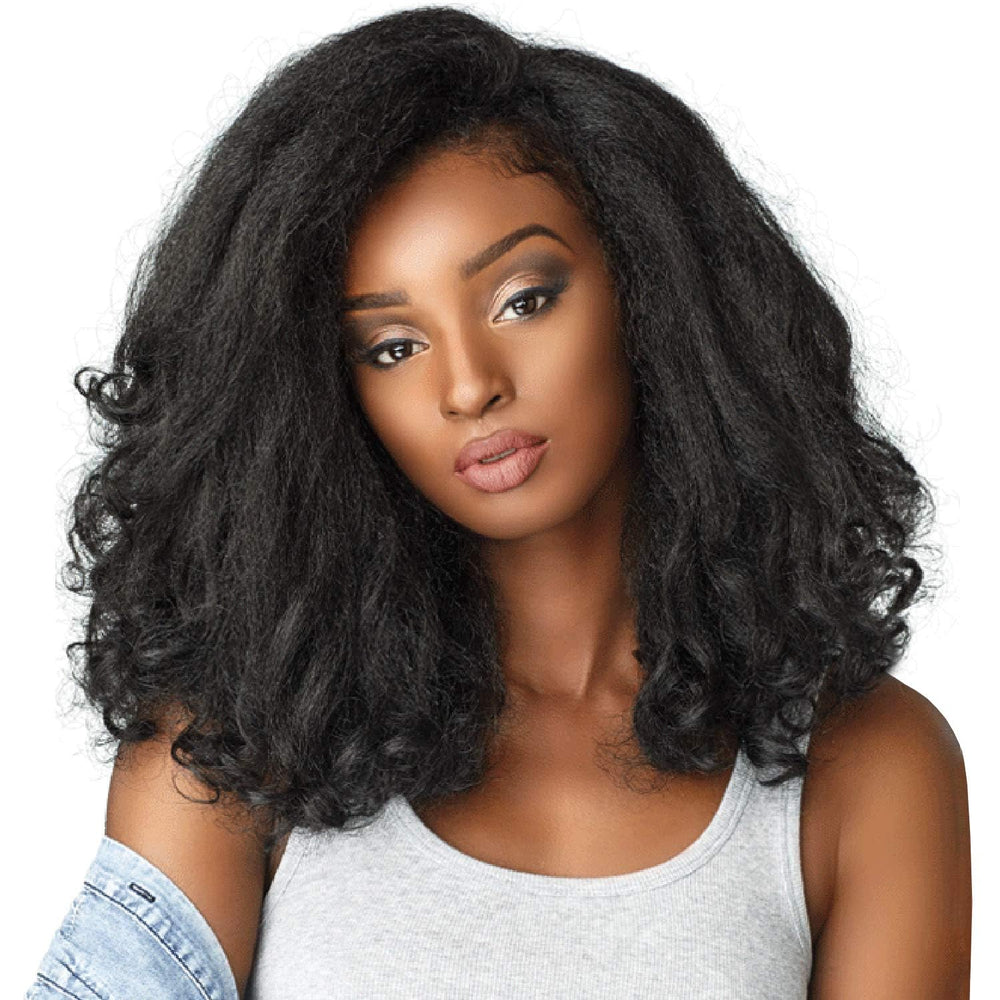 Sensationnel Curls Kinksandco blended with natural hair for seamless look