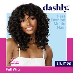 Sensationnel Dashly Wig Unit 20 side view shows adjustable straps for secure wear