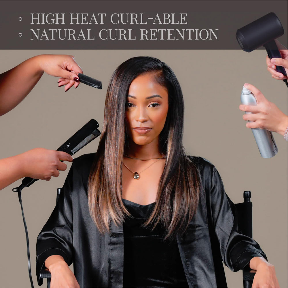 Sensationnel Empire Yaki faux middle part leave-out styling closeup