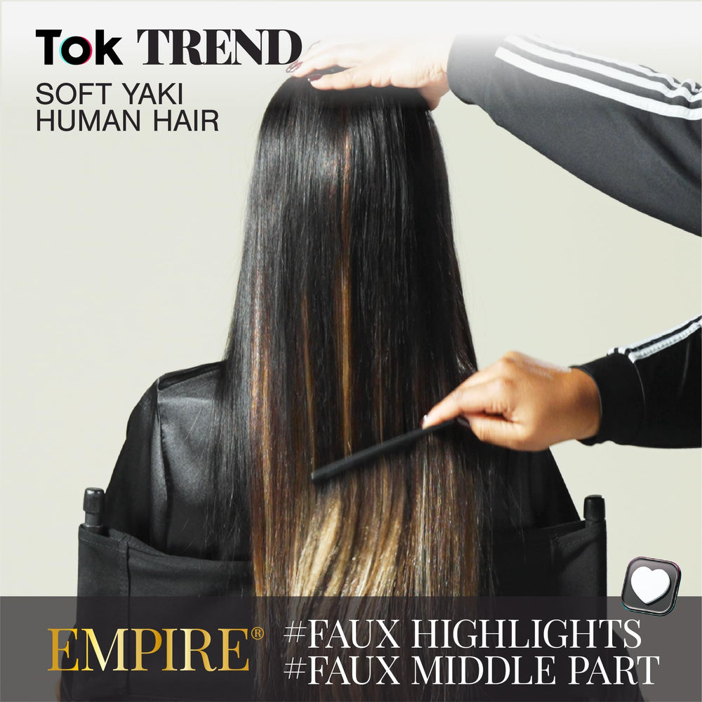 Sensationnel Empire Yaki hair weft demonstrates quick weave suitability