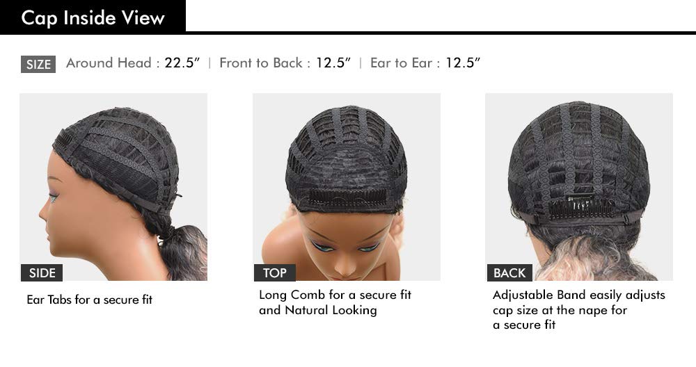 Sensationnel Half Wig Money Maker 1B side view highlights natural movement and volume.