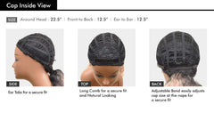 Sensationnel Half Wig Money Maker 1B side view highlights natural movement and volume.