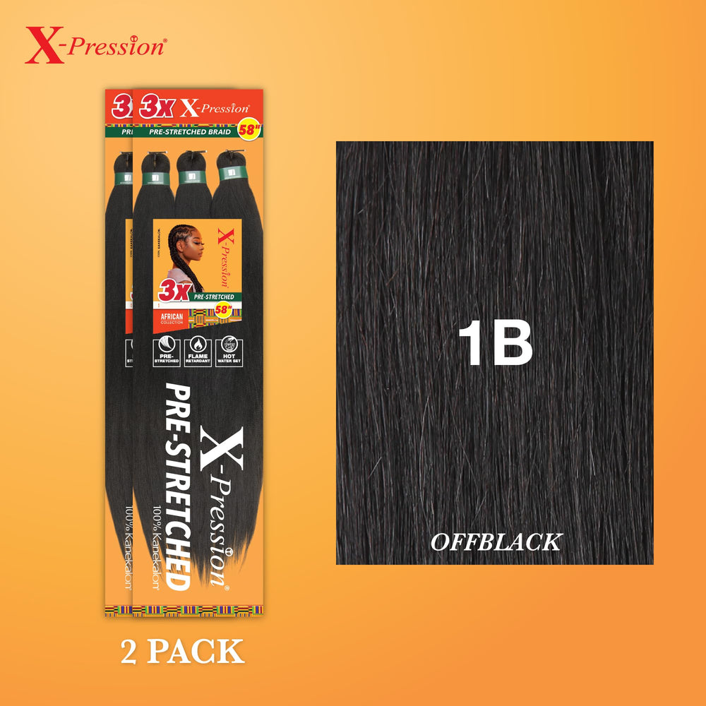 Sensationnel X-pression flame retardant kanekalon closeup shows soft texture