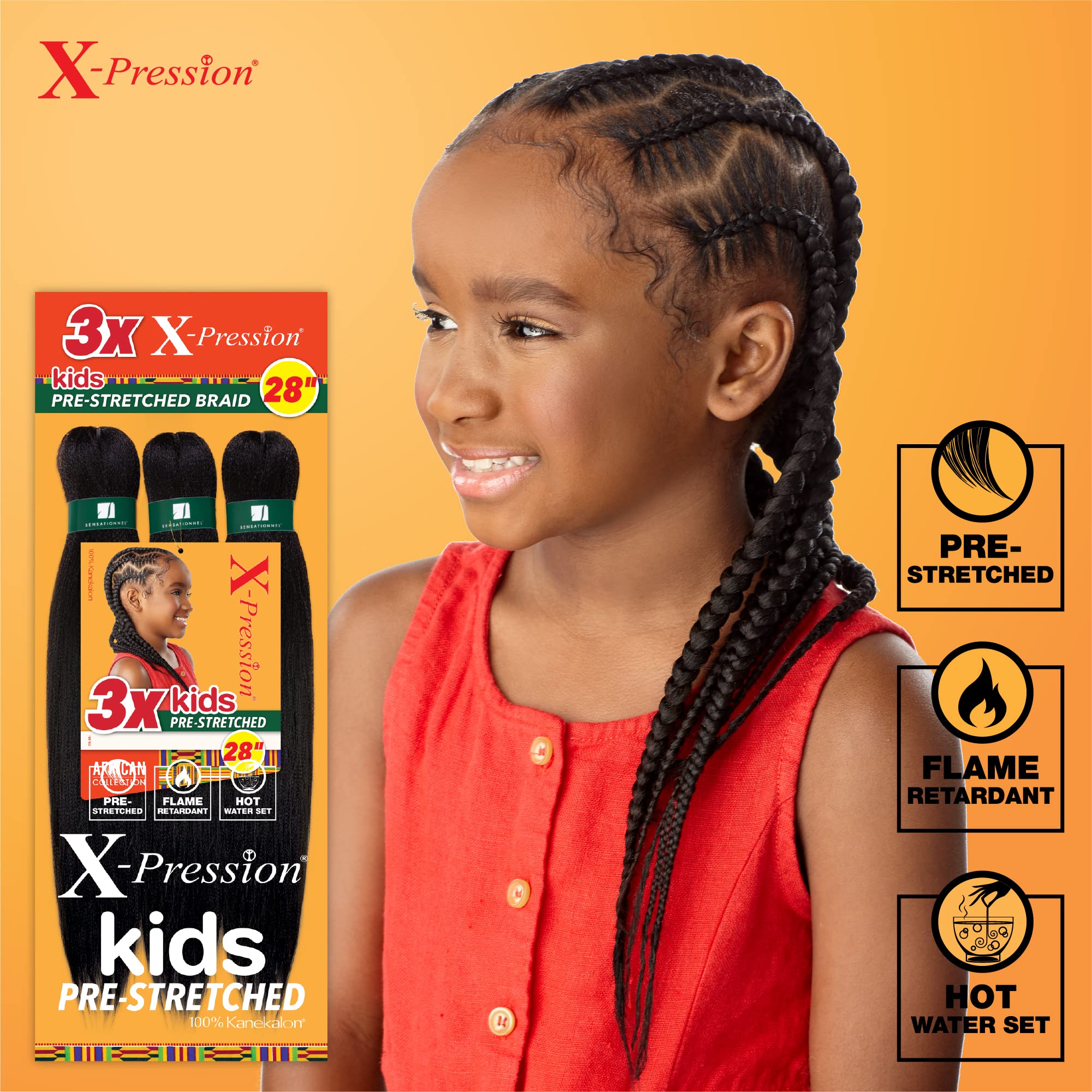 Sensationnel X-Pression flame retardant Kanekalon texture visible up close