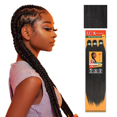 Sensationnel XPRESSION 3X pre-stretched braids 58in, glossy texture ideal for fast install.
