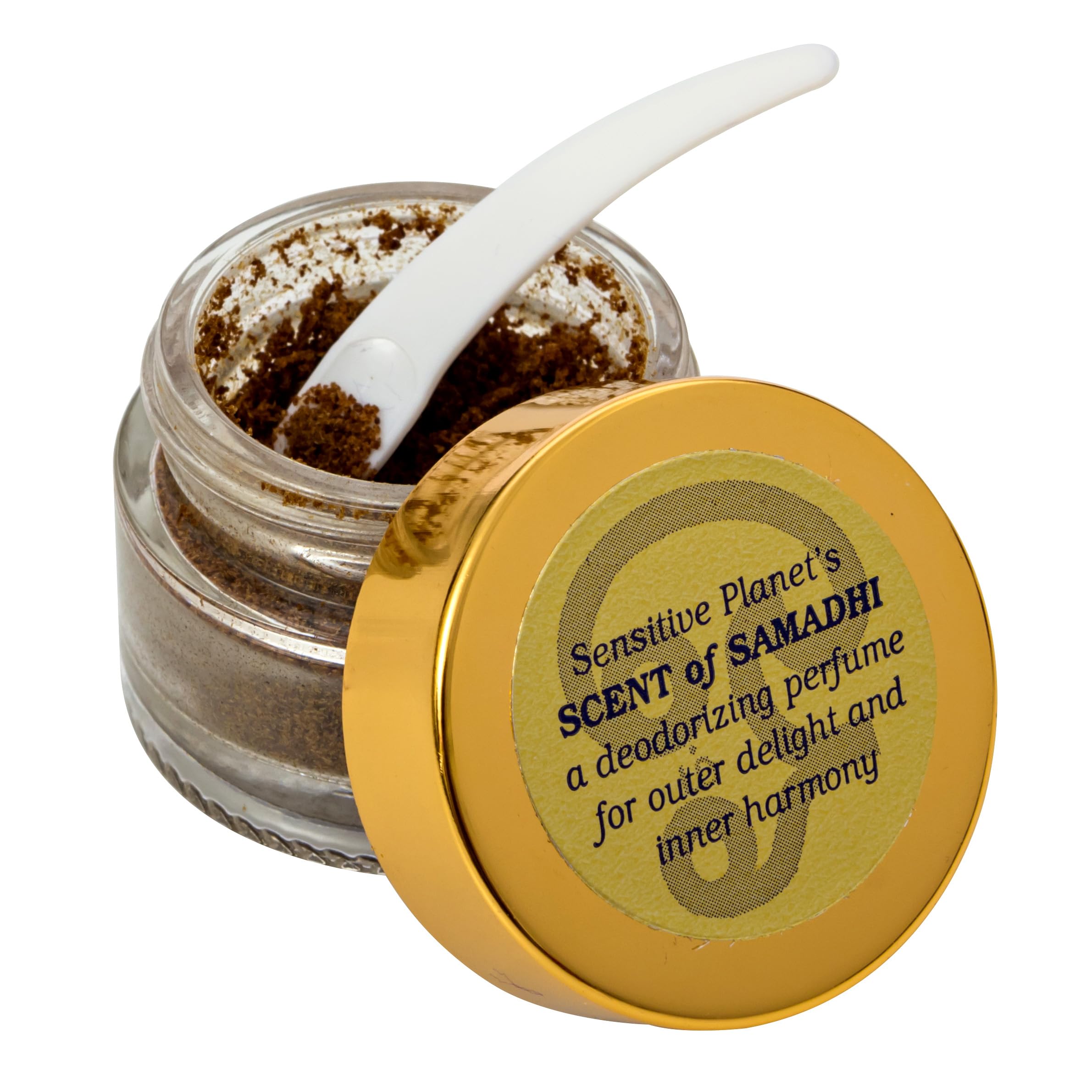 Sensitive Planet Scent of Samadhi palm application demonstrates easy use for underarms