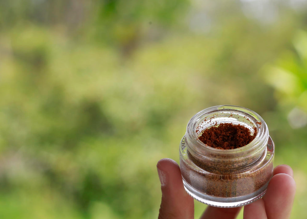 Sensitive Planet Scent of Samadhi unboxing shot features artisan pouch and sustainable packaging