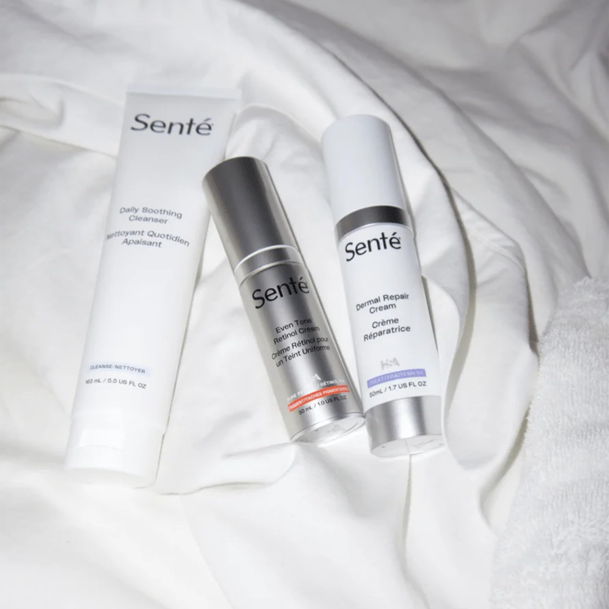 Sente Daily Soothing Cleanser applied on skin yields softer, smoother complexion.