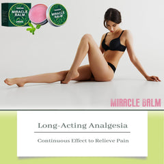 Senzion Miracle Balm being applied to legs for soothing, long-lasting comfort.