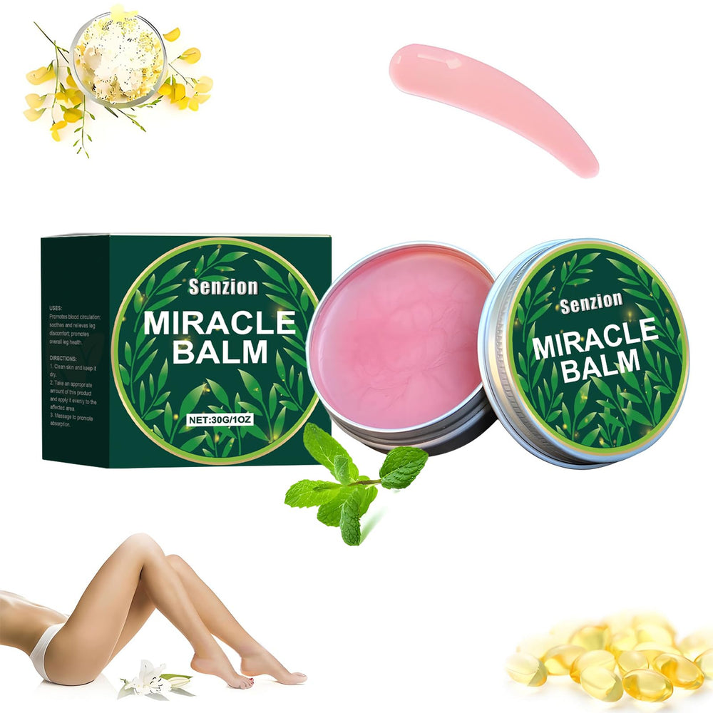 Senzion Miracle Balm tube close-up showing smooth, fast-absorbing moisture.