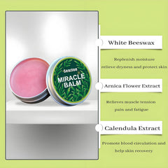 Senzion Miracle Balm on wrists offering targeted relief and gentle care.