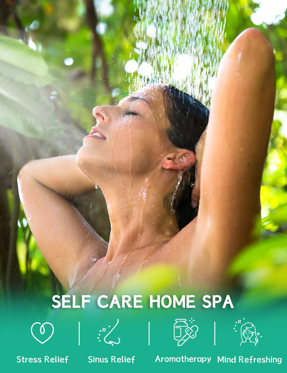 SEONNIX shower-steamer in-shower-01 showing activation near water stream for optimal scent.