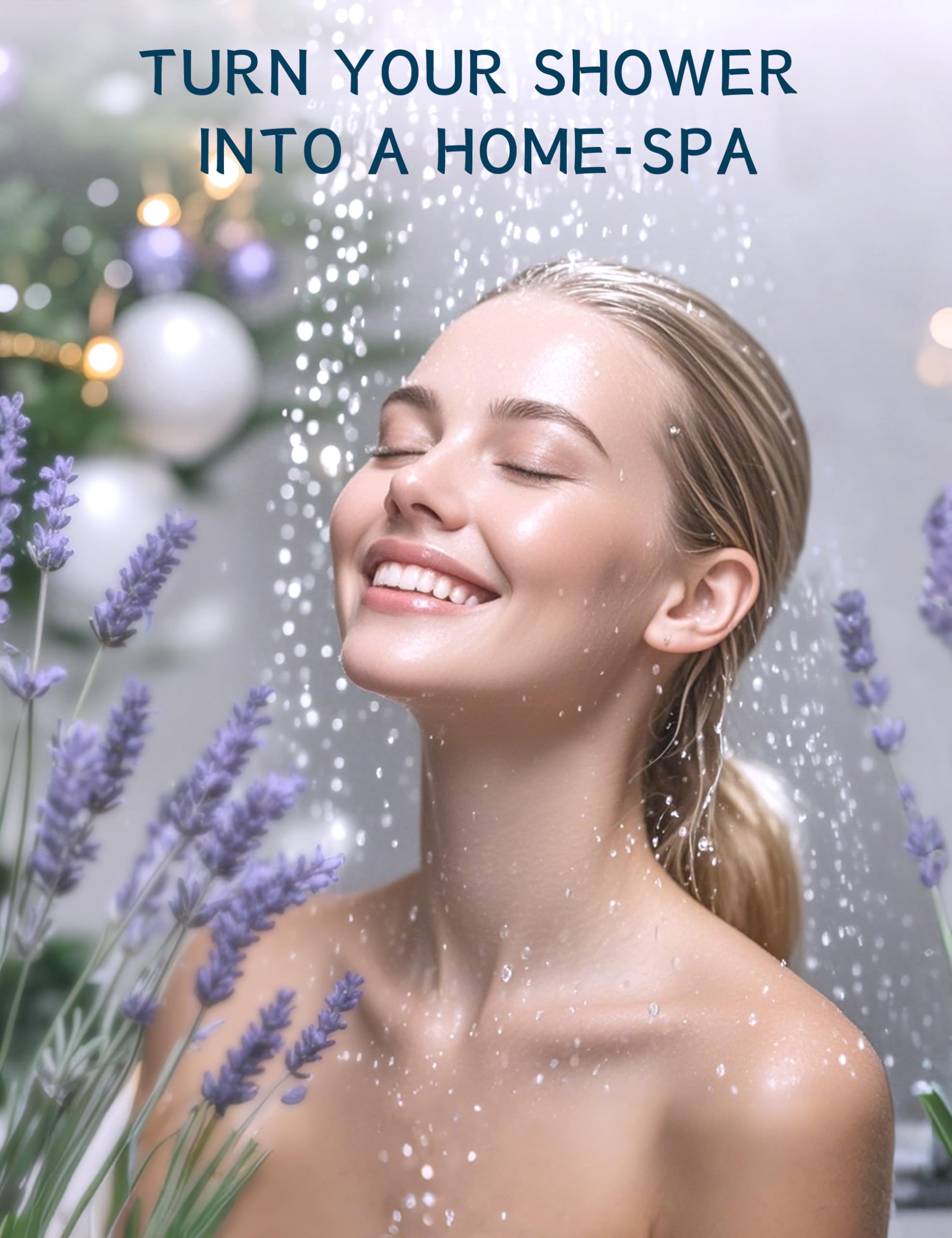 SEONNIX shower steamers relaxation scene in bathroom suggesting a home spa moment.