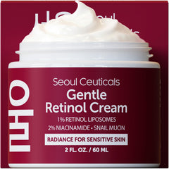 SeoulCeuticals 1% Korean Retinol Night Cream bottle for gentle nightly routine and anti-aging support