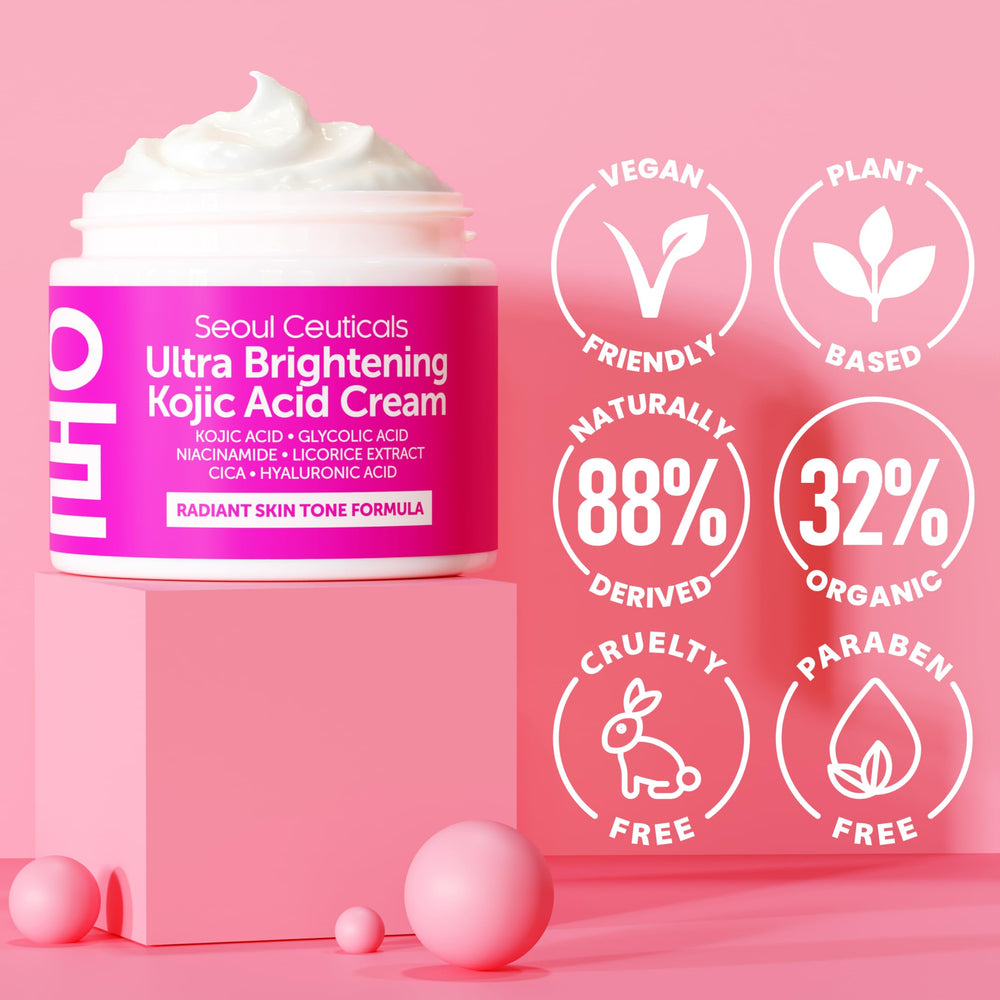 SeoulCeuticals Kojic Acid Cream hyaluronic acid close-up delivers lasting hydration.
