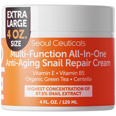 SeoulCeuticals snail mucin cream bottle for daily hydration on the go