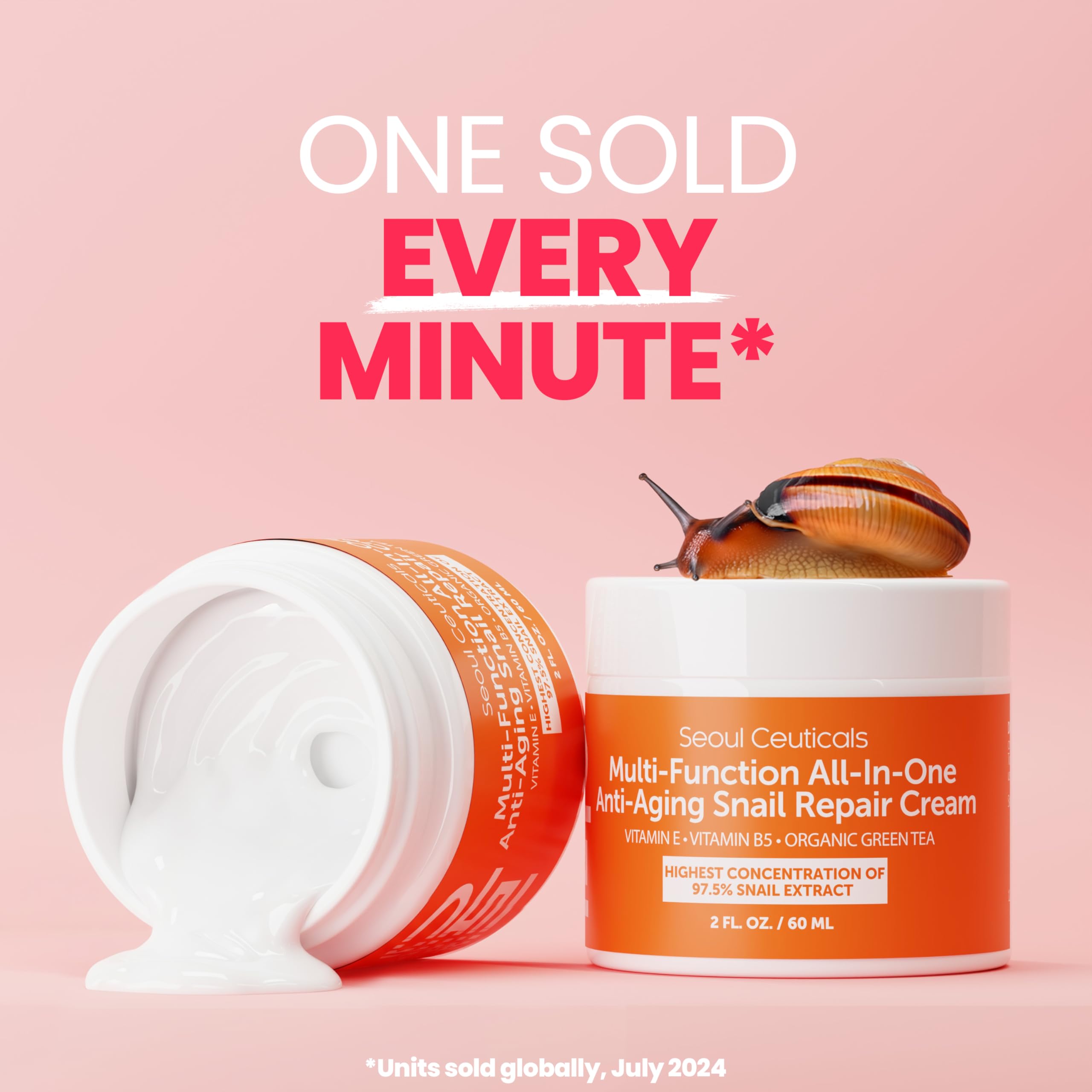 SeoulCeuticals snail mucin vitamin E bottle label emphasizes antioxidant support for skin