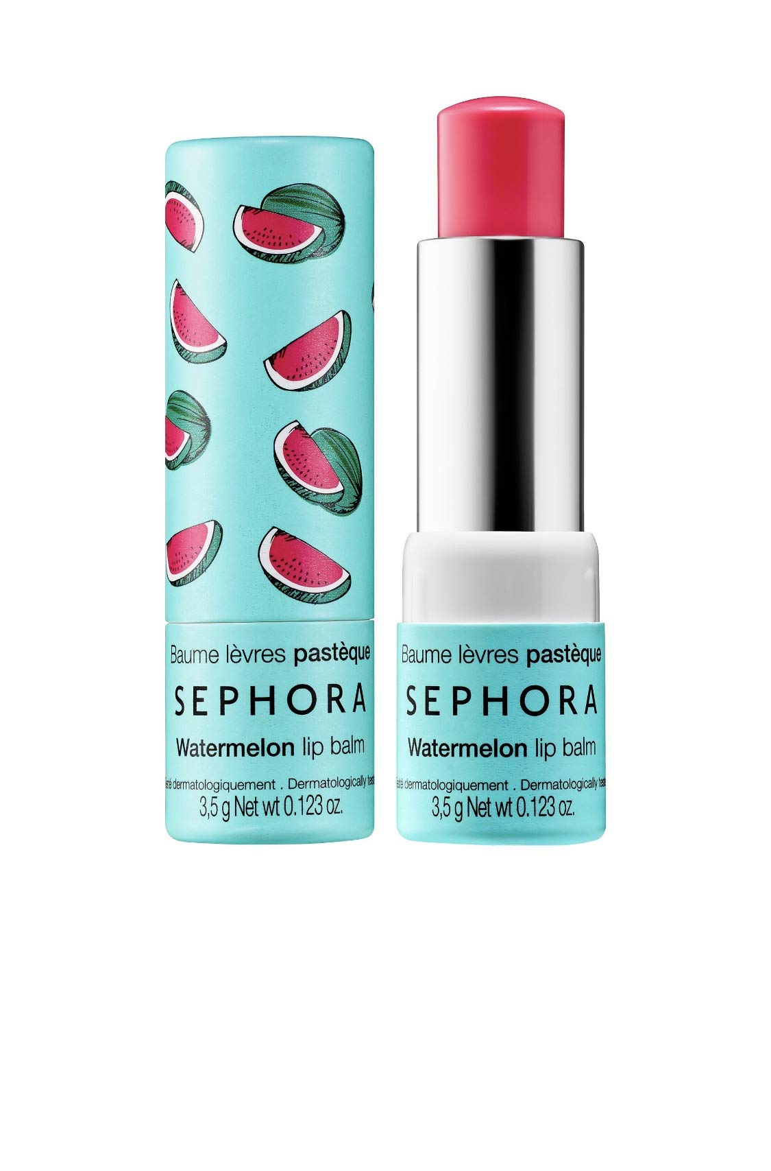 Sephora Watermelon Lip Balm tube for daily hydration and lip comfort.