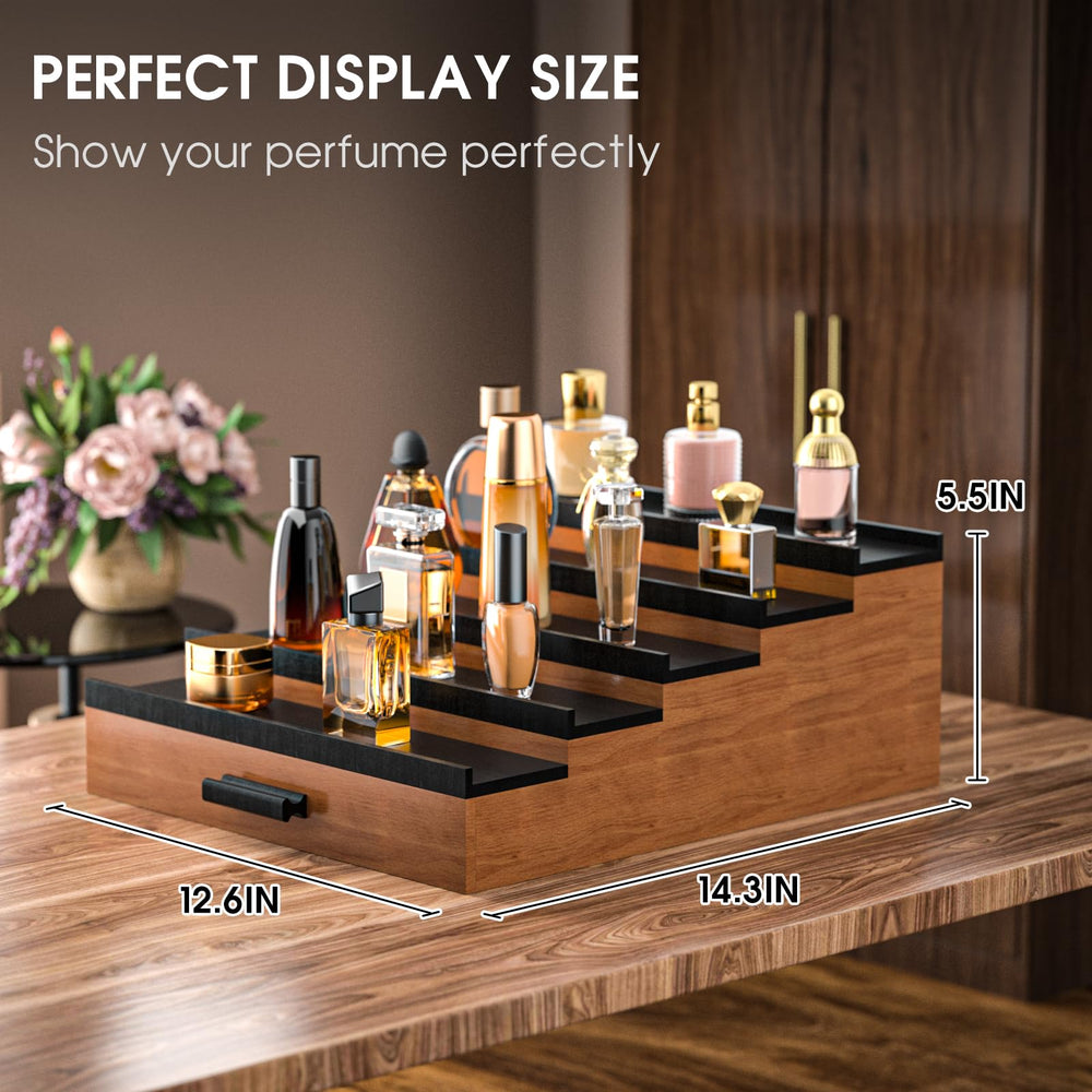 Sephyroth 5-tier organizer shows drawer with dividers, keeping small items neatly organized.