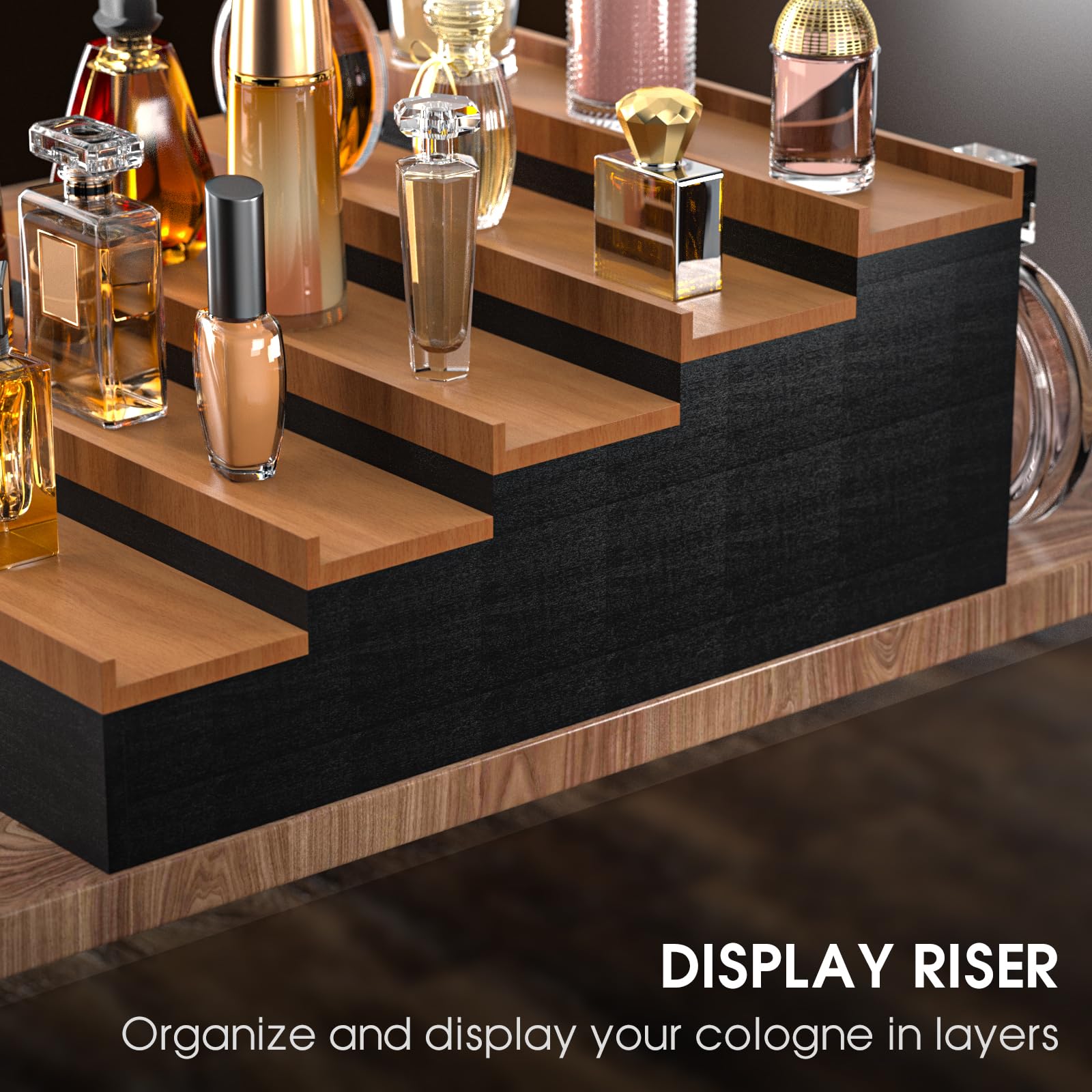 Sephyroth Gift-ready Cologne Organizer enhances gifting experience.