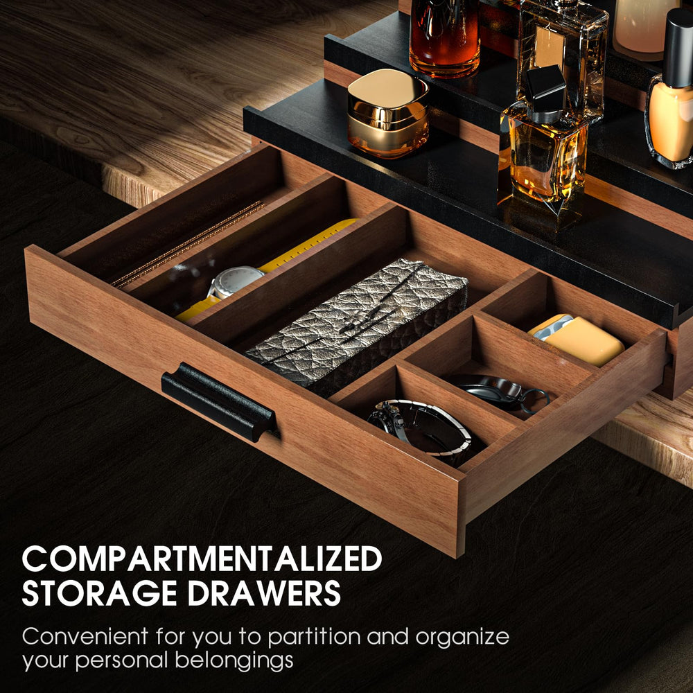 Sephyroth hidden storage compartment secures valuables discreetly within the organizer.
