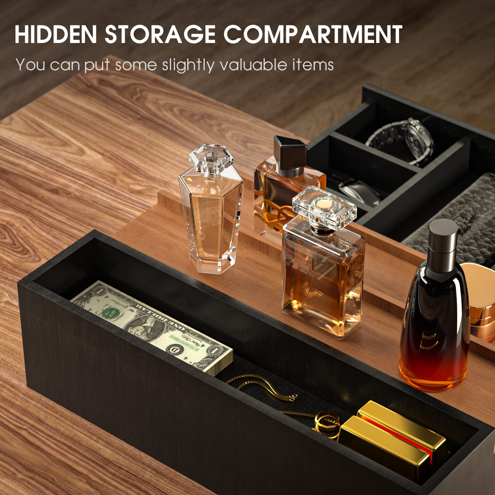 Sephyroth Cologne Organizer on a sleek vanity improves organization
