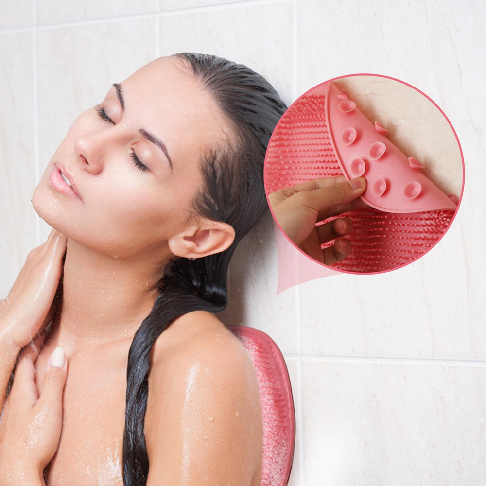 SEPZFTT non-slip suction cups securing shower foot scrubber for safe cleansing.