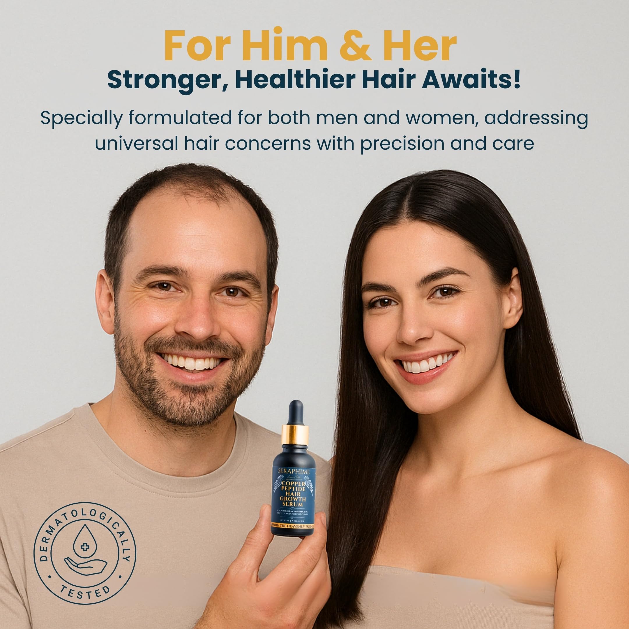 Seraphime copper peptide serum niacinamide ingredient supports balanced scalp conditioning