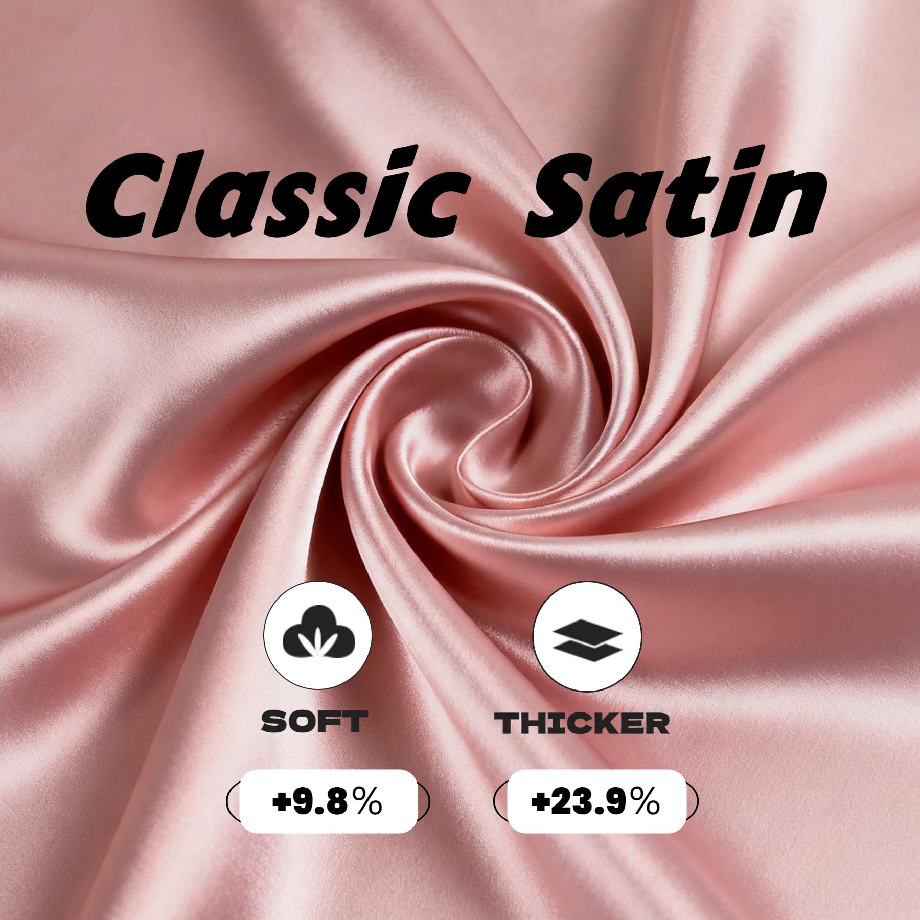 SERENADE satin-protection fabric image highlights reduced friction for smoother, shinier hair overnight