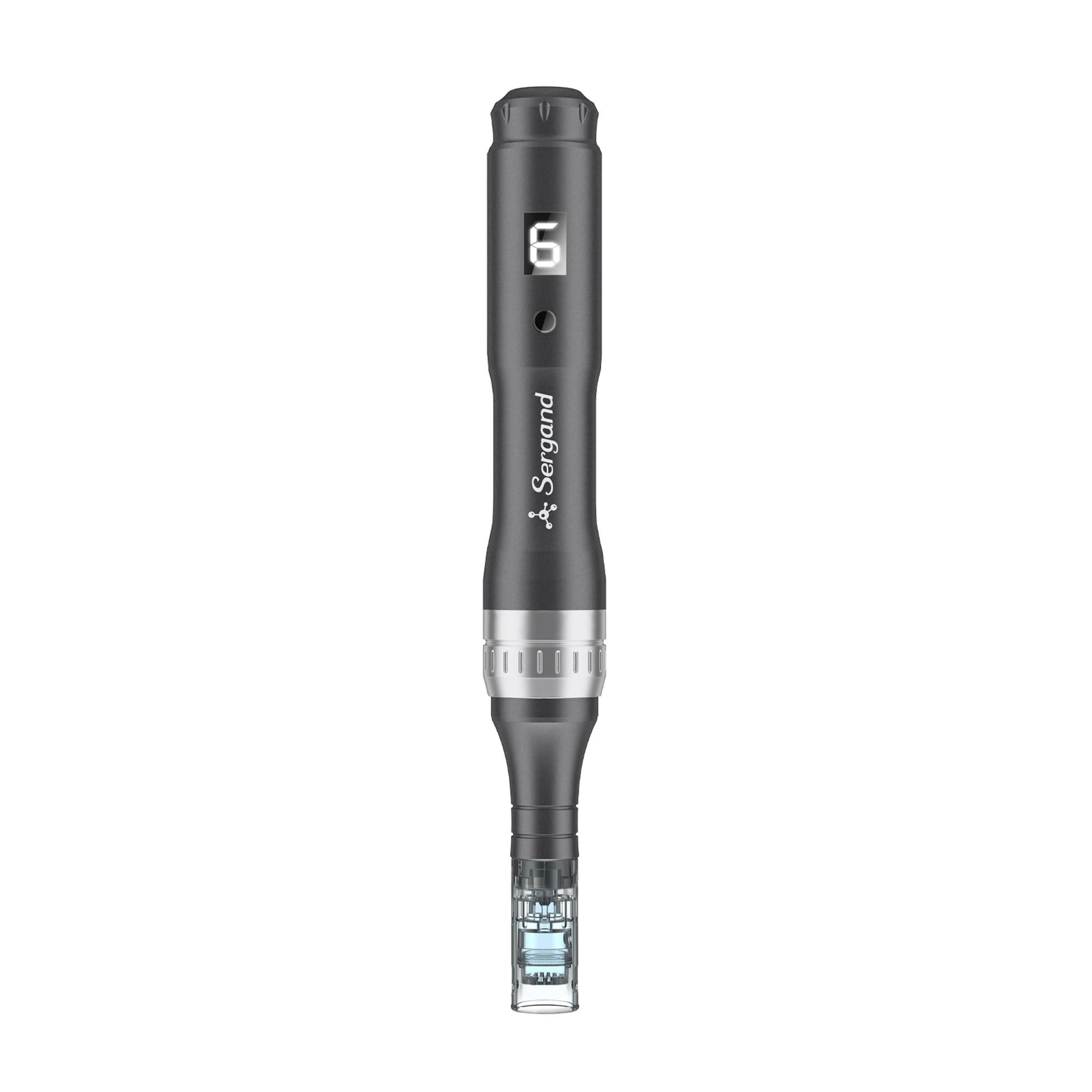 Sergand Derma Roller in use at home skincare routine.