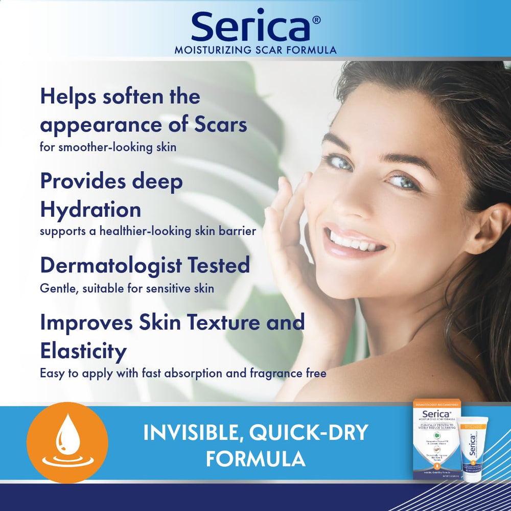 Aplicación rápida de Serica Scar Gel en la piel