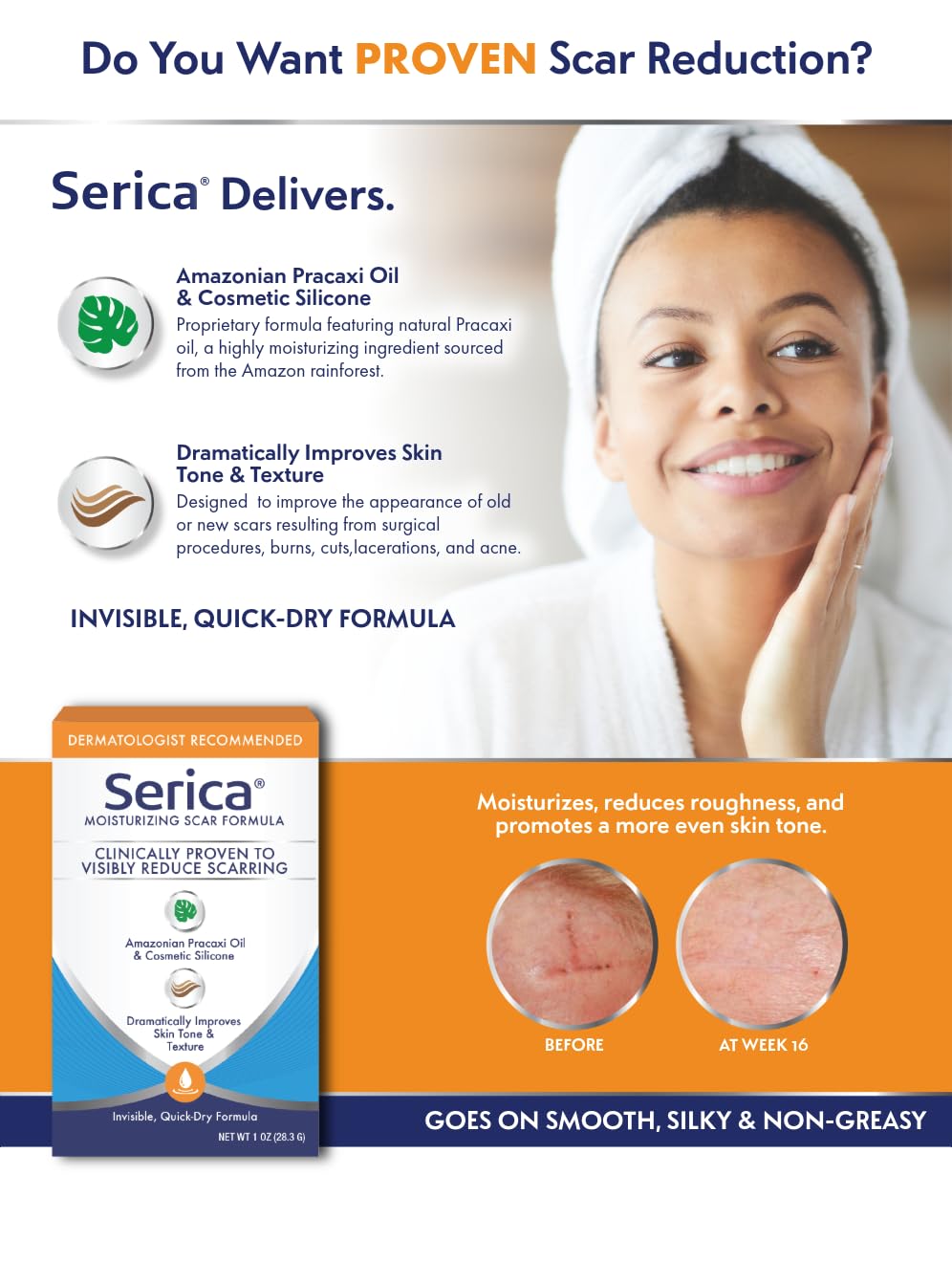 Serica Scar Gel apto para maquillaje