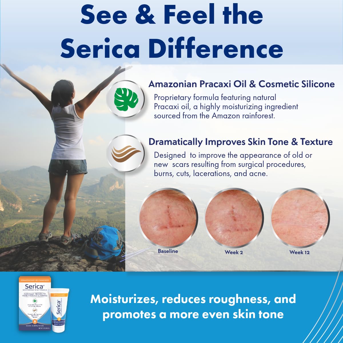 Textura clara de Serica Scar Gel, suave al tacto