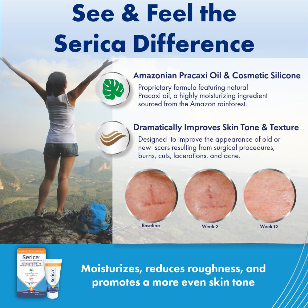 Textura clara de Serica Scar Gel, suave al tacto