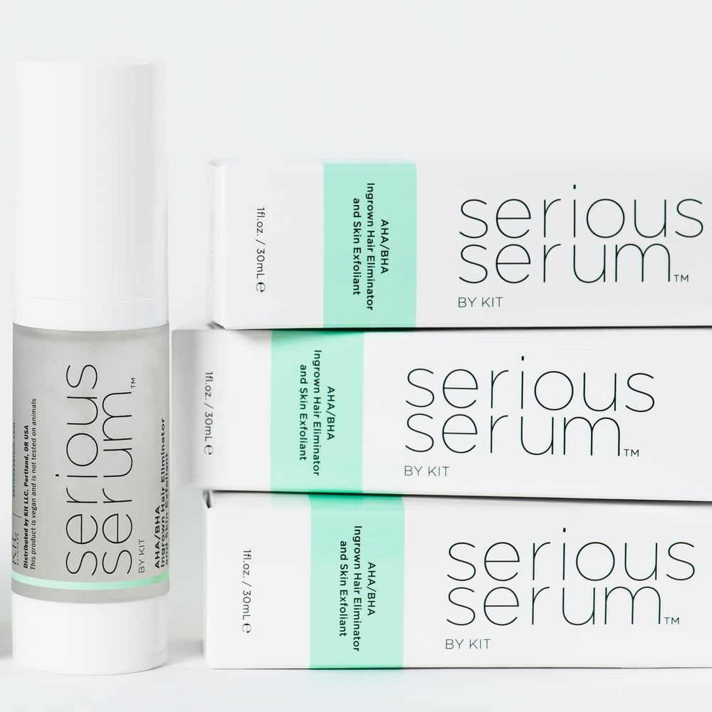 Serious Serum ingredients close-up highlights aloe and green tea for calming hydration