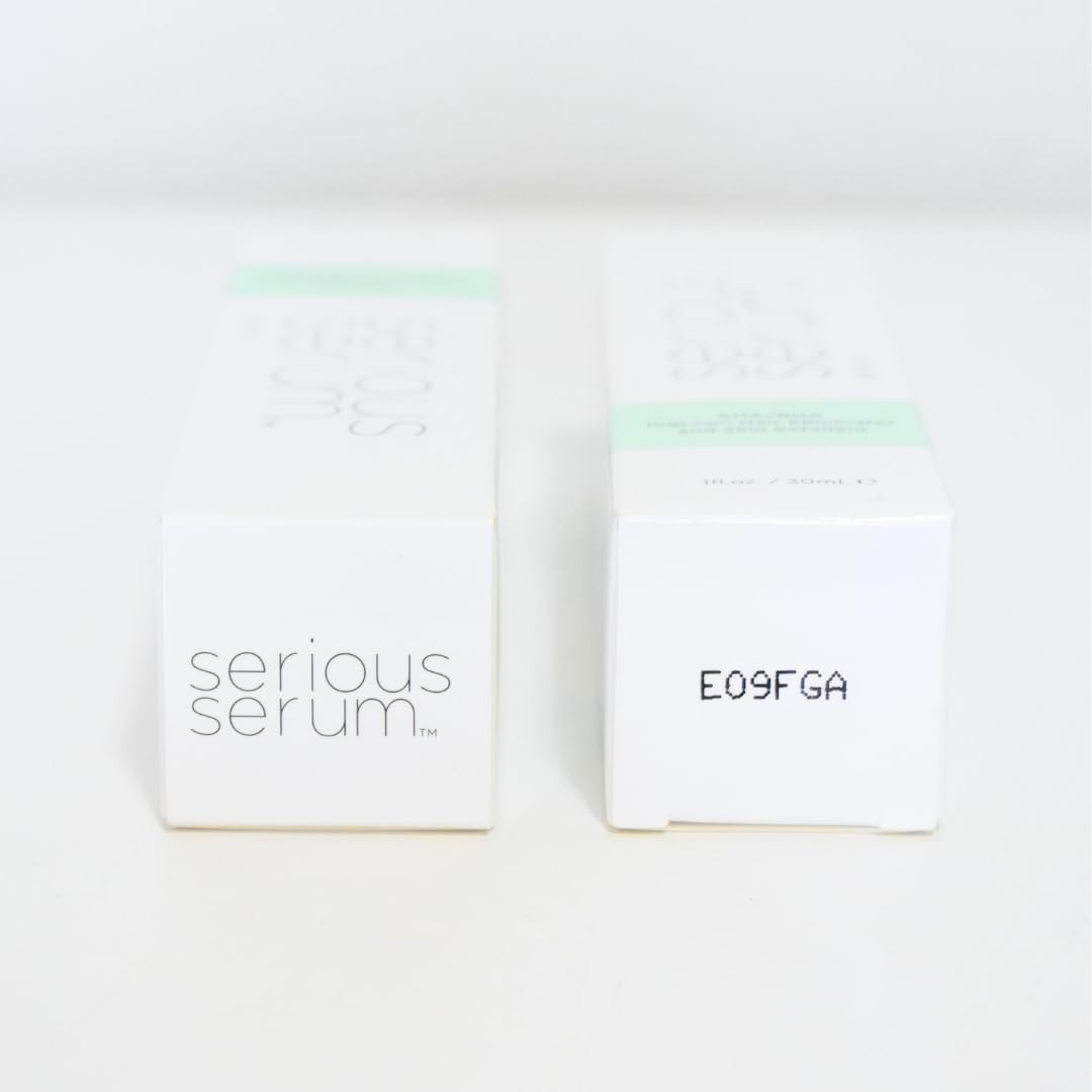 Serious Serum packaging close-up highlights vegan cruelty-free promise