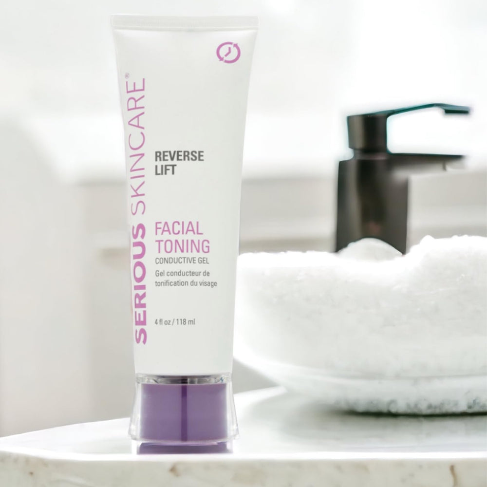 Serious Skincare collagen conductive gel is water-based and hypoallergenic for sensitive skin.