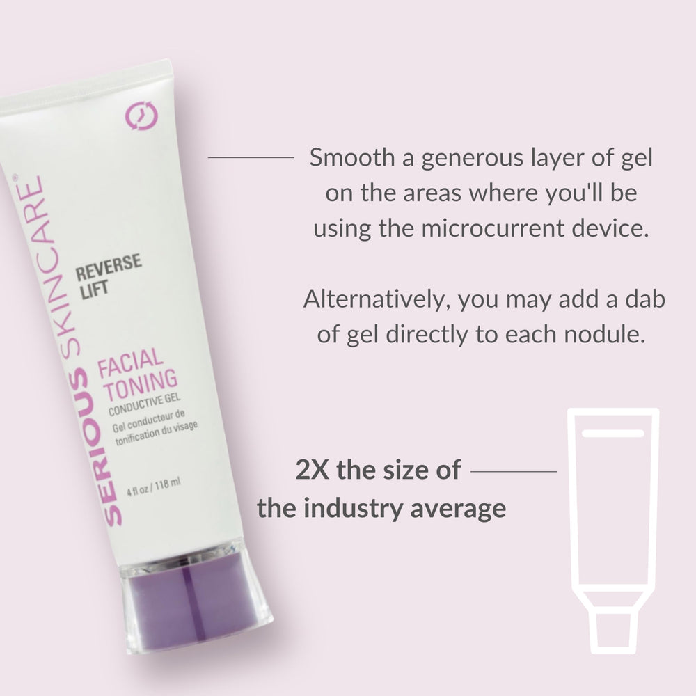 Serious Skincare collagen conductive gel used with RF facial treatments for hydration.