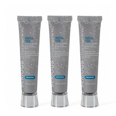 Serious Skincare INSTA-TOX trio packaging shows a convenient three-pack for quick skincare routines.