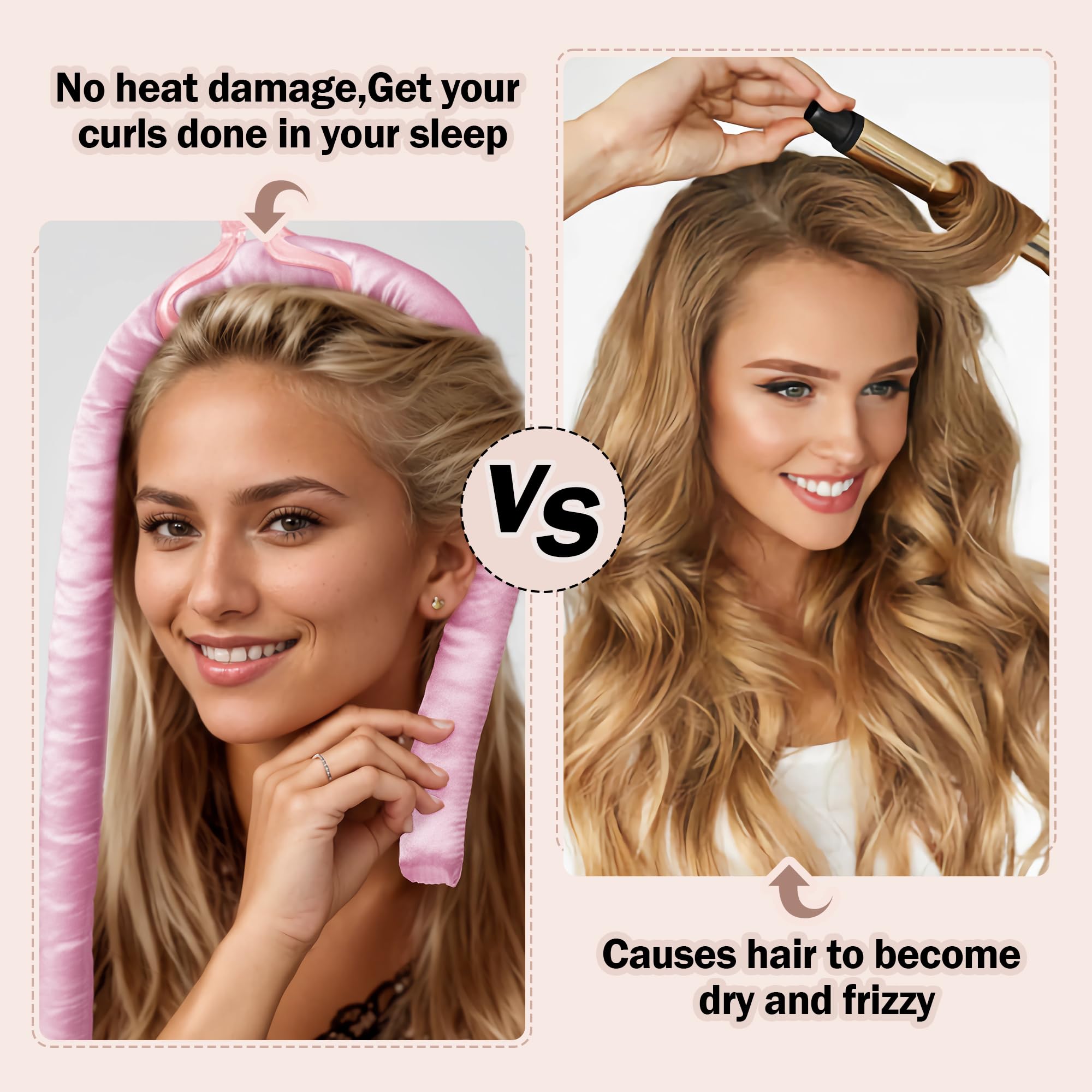 Seritant heatless-curler satin padding inside closeup emphasizes plush comfort for overnight wear