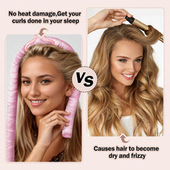 Seritant heatless-curler satin padding inside closeup emphasizes plush comfort for overnight wear