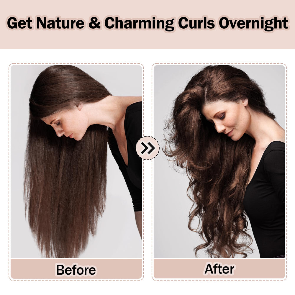 Seritant heatless-curler-use-step demonstrates easy wrap-and-secure method for curling at night